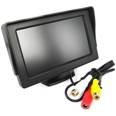 Автомобільний монітор LCD 4.3-дюймовий для підключення камери заднього і переднього виду