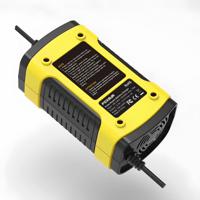 Автоматичний зарядний пристрій 12V, 5 Ah для різних видів акумуляторів 4-100 Ah Foxsur Автоматичний зарядний пристрій 12V, 5 Ah для різних видів акумуляторів 4-100 Ah Foxsur