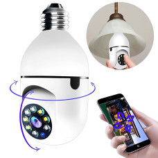 Лампочка IP-камера спостереження прихована обертова Wi-Fi Panorama Camera