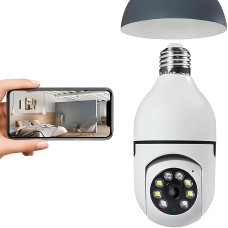 Лампочка IP-камера спостереження прихована обертова Wi-Fi Panorama Camera