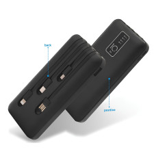 Повербанк з вбудованими кабелями Intelligence 4в1, 20000 mAh