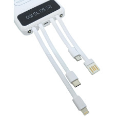 Повербанк з вбудованими кабелями PZX-C163 18000 mAh