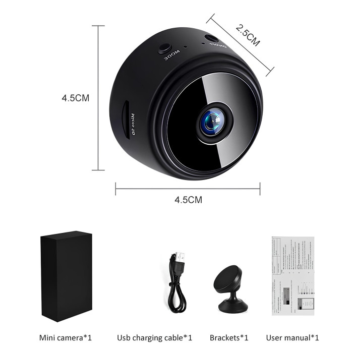 Бездротова розумна Wi-Fi міні відеокамера A9 FullHD 1080P Бездротова розумна Wi-Fi міні відеокамера A9 FullHD 1080P