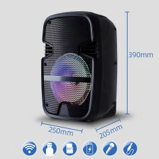 Портативна акустична Bluetooth колонка з RGB підсвічуванням, мікрофоном і пультом