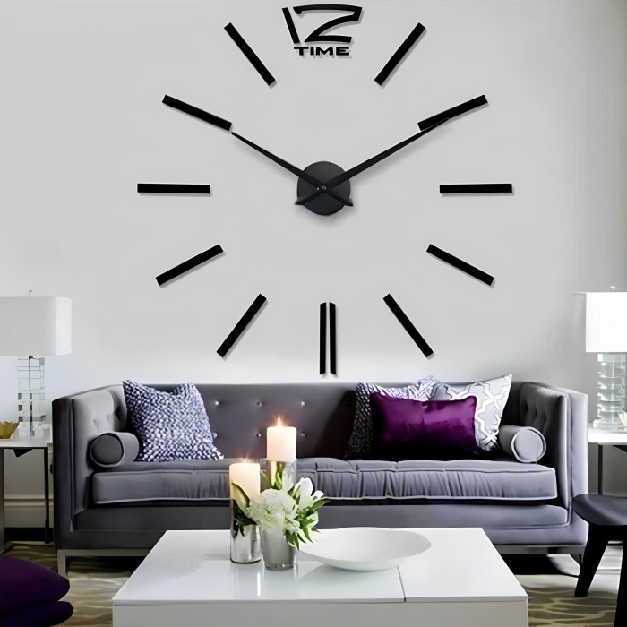 Настінний 3д годинник без циферблата DIY Clock