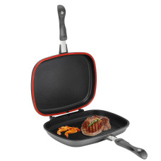 Двостороння сковорода-гриль з мармуровим покриттям MASTER GRILL