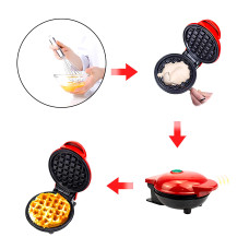 Портативна міні-вафельниця електрична з антипригарним покриттям Waffle Wonder Mini