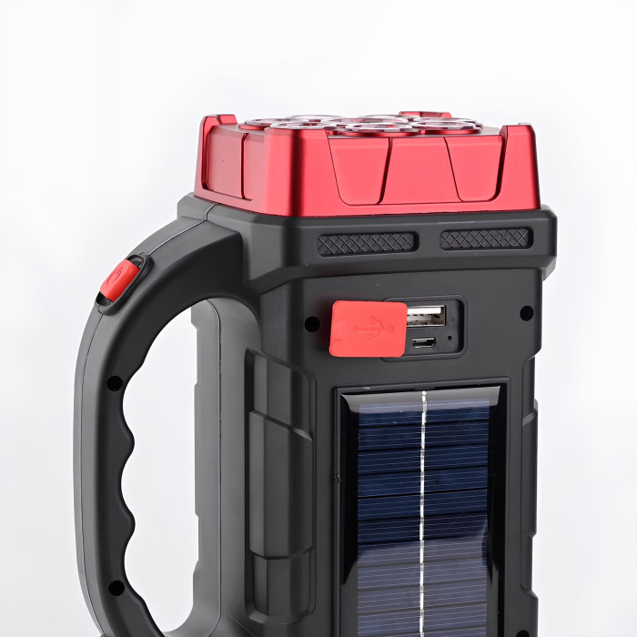 Ручний ліхтар-прожектор з Power Bank та сонячна панель 38W HB-1678 Ручний ліхтар-прожектор з Power Bank та сонячна панель 38W HB-1678