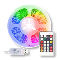 Світлодіодна RGB стрічка 10 м з пультом та Bluetooth на USВ водонепроникна 