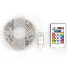 Світлодіодна RGB стрічка 10 м з пультом та Bluetooth на USВ водонепроникна 