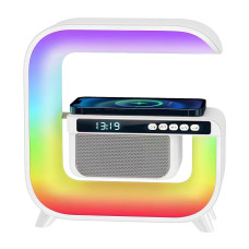 Нічник світильник RGB акумуляторний з бездротовою зарядкою і Bluetooth колонкою G3