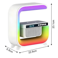 Нічник світильник RGB акумуляторний з бездротовою зарядкою і Bluetooth колонкою G3