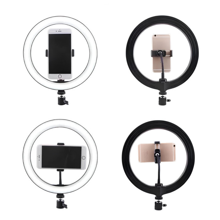Кільцева LED лампа RGB MJ26 з кріпленням для телефону і пультом управління 26 см (без штатива) Кільцева LED лампа RGB MJ26 з кріпленням для телефону і пультом управління 26 см (без штатива)