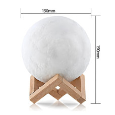 Настільний світильник нічник "Місяць" 3D MOON LAMP 15 см