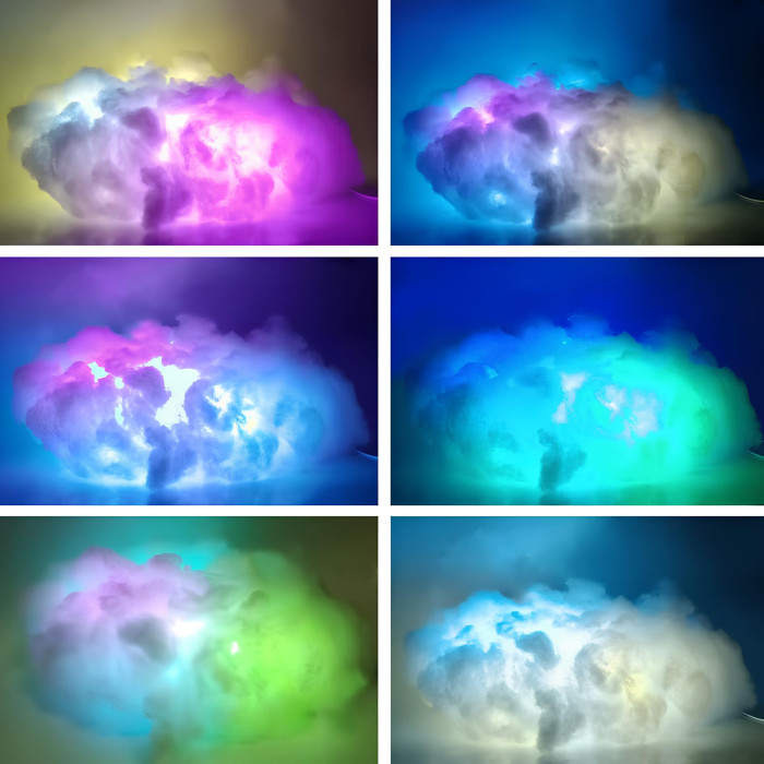 Підвісний 3D LED світильник-нічник "Хмара" з пультом Підвісний 3D LED світильник-нічник "Хмара" з пультом