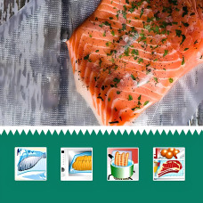 Пакети для вакууматора гофровані для вакуумного пакування рифлені рулон 5 м х 20 см