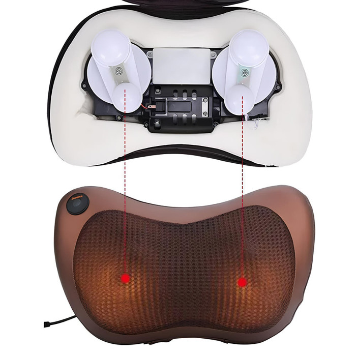 Електрична багатофункціональна подушка масажер для дому та машини Massage Pillow Електрична багатофункціональна подушка масажер для дому та машини Massage Pillow
