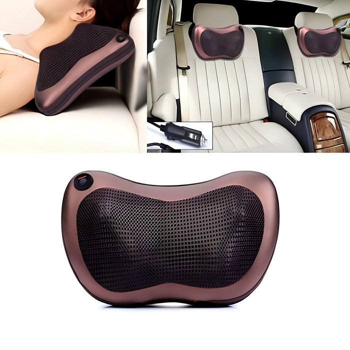 Електрична багатофункціональна подушка масажер для дому та машини Massage Pillow Електрична багатофункціональна подушка масажер для дому та машини Massage Pillow
