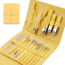 Манікюрний набір 16 предметів жовтий чохол Manicure Set