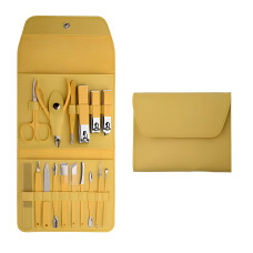 Манікюрний набір 16 предметів жовтий чохол Manicure Set